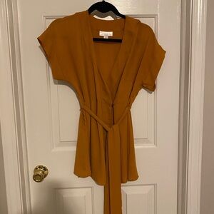 Motherhood Maternity Mustard Yellow Blouse size Small